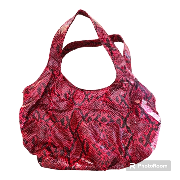 Nine & Co. Handbags - Nine & Co Fushia Monty Skin  Shoulder Bag Vintage
